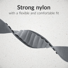 Mobilize Nylon Watch Band - Alpine - Black Connector - For Apple 38/40/41Mm - Light Grey - 123TelecomShop
