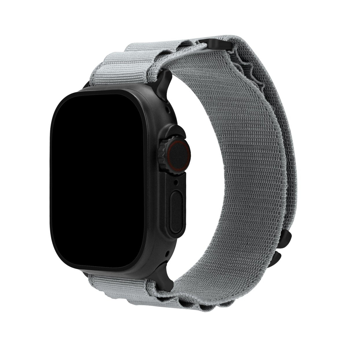 Mobilize Nylon Watch Band - Alpine - Black Connector - For Apple 38/40/41Mm - Light Grey - 123TelecomShop