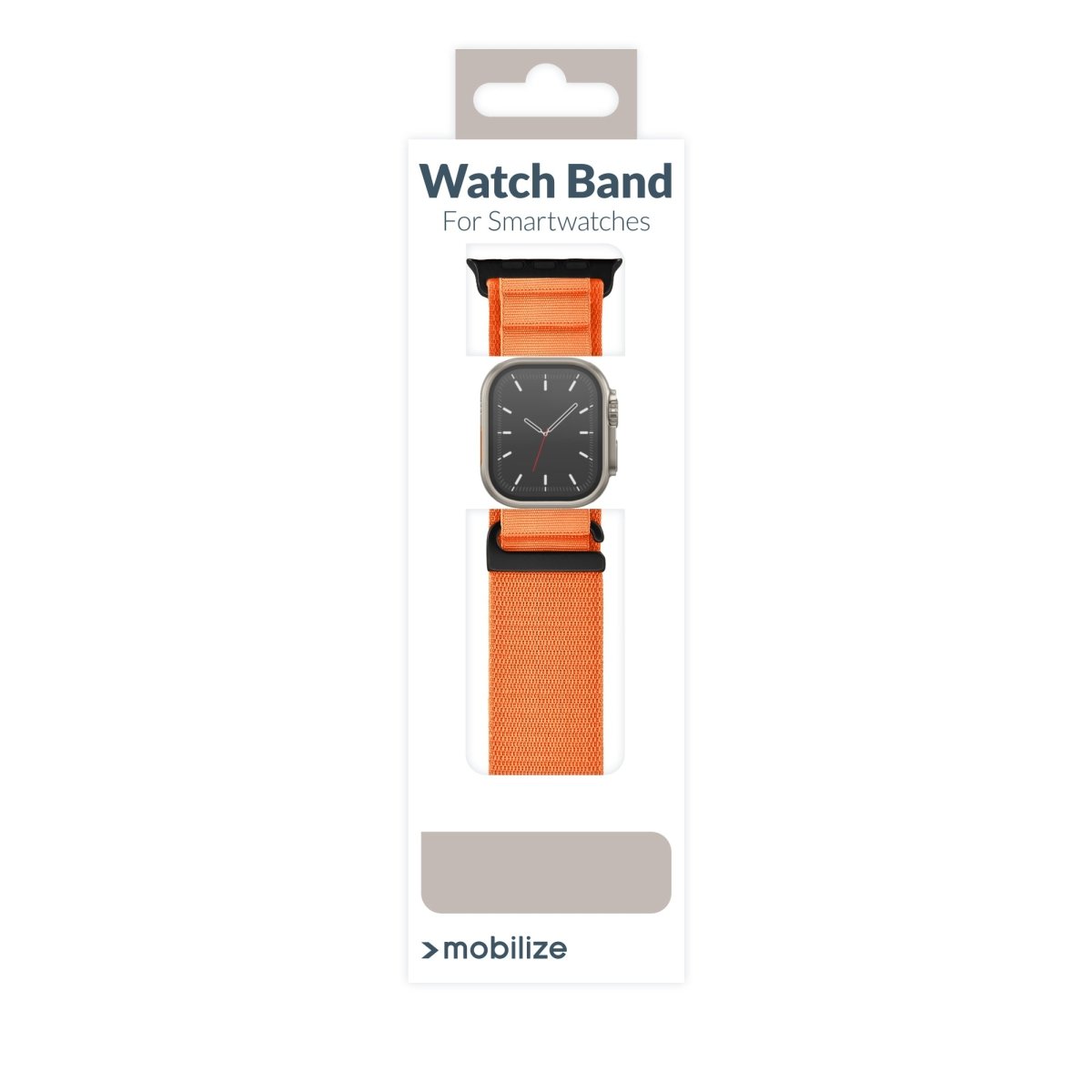 Mobilize Nylon Watch Band - Alpine - Black Connector - For Apple 38/40/41Mm - Orange - 123TelecomShop