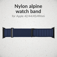 Mobilize Nylon Watch Band - Alpine - Black Connector - For Apple 42/44/45/49Mm - Blue - 123TelecomShop