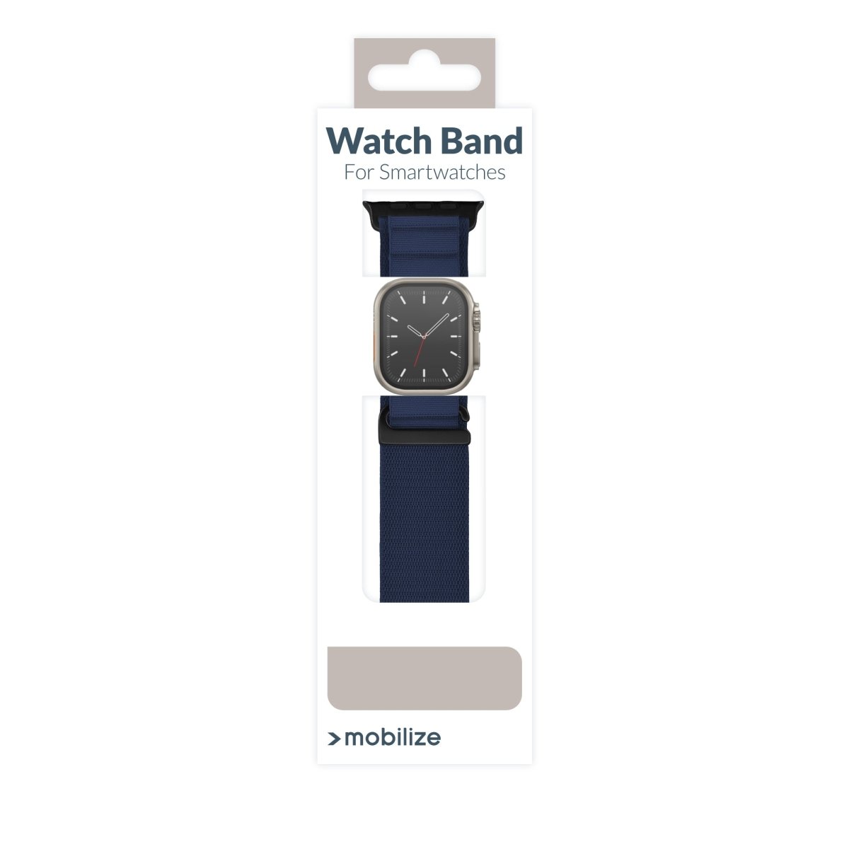 Mobilize Nylon Watch Band - Alpine - Black Connector - For Apple 42/44/45/49Mm - Blue - 123TelecomShop