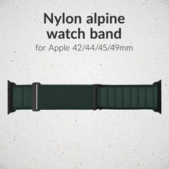 Mobilize Nylon Watch Band - Alpine - Black Connector - For Apple 42/44/45/49Mm - Dark Green - 123TelecomShop