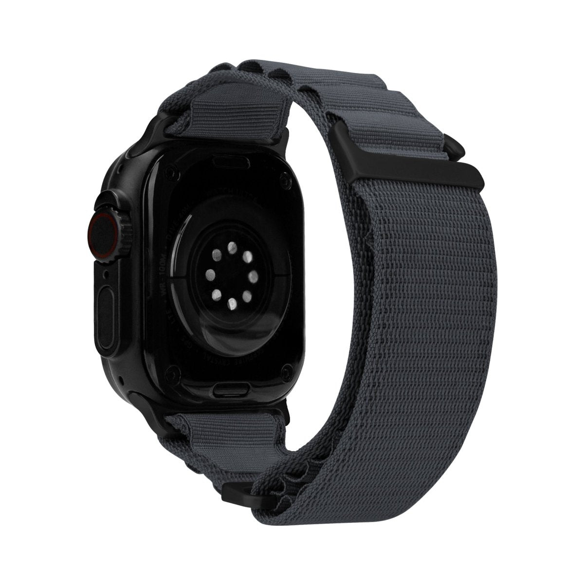 Mobilize Nylon Watch Band - Alpine - Black Connector - For Apple 42/44/45/49Mm - Dark Grey - 123TelecomShop