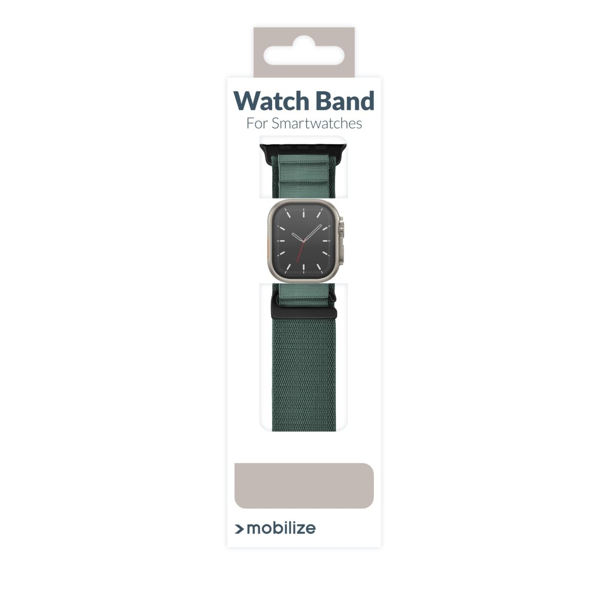 Mobilize Nylon Watch Band - Alpine - Black Connector - For Apple 42/44/45/49Mm - Green - 123TelecomShop