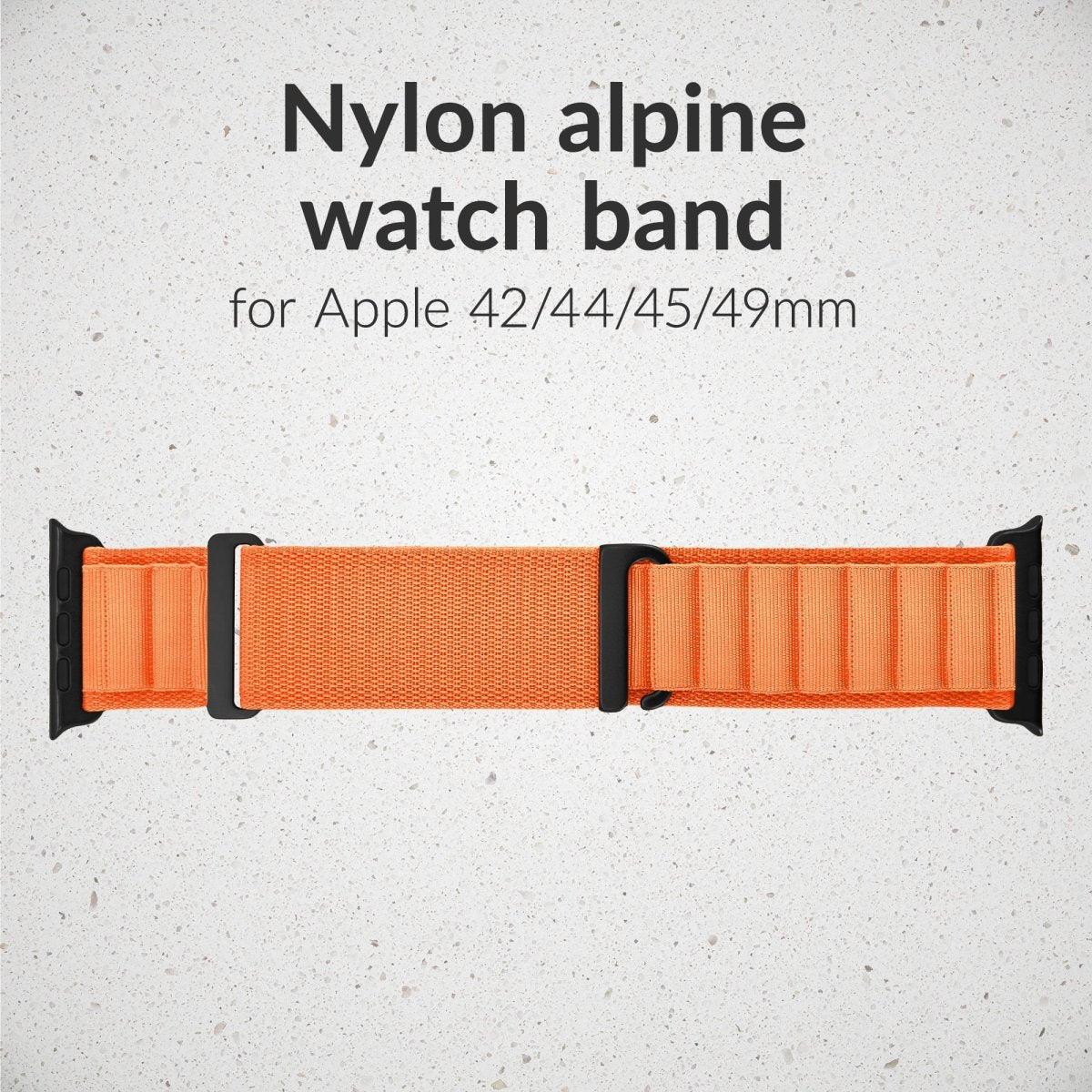 Mobilize Nylon Watch Band - Alpine - Black Connector - For Apple 42/44/45/49Mm - Orange - 123TelecomShop