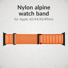 Mobilize Nylon Watch Band - Alpine - Black Connector - For Apple 42/44/45/49Mm - Orange - 123TelecomShop