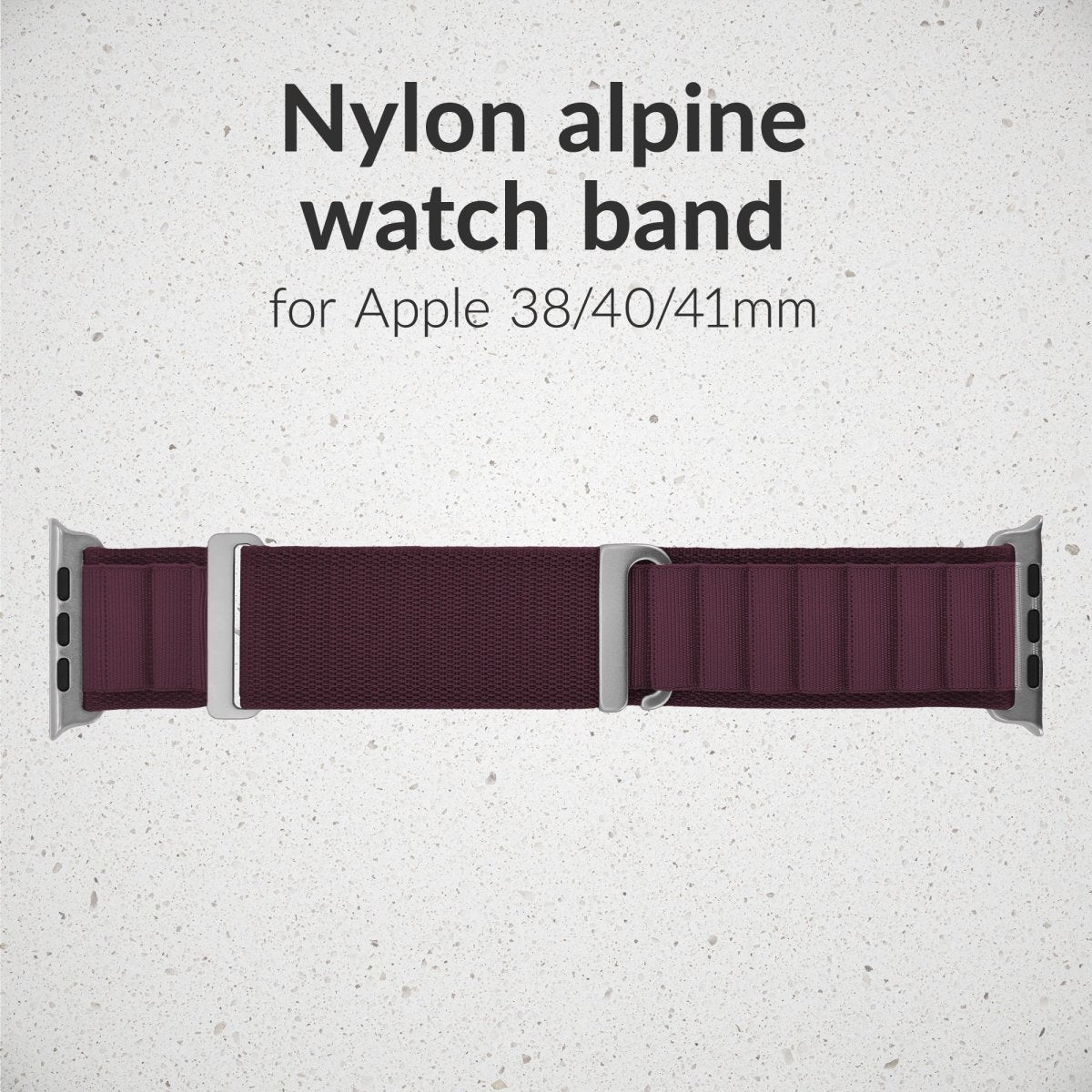 Mobilize Nylon Watch Band - Alpine - Titanium Connector - For Apple 38/40/41Mm - Bordeaux - 123TelecomShop