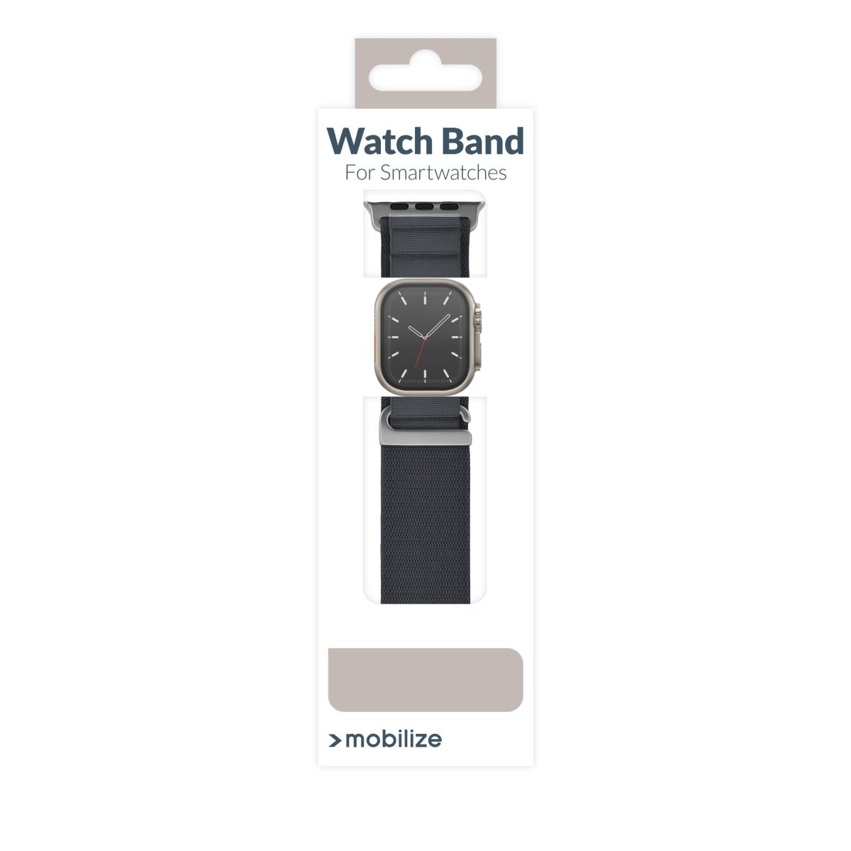 Mobilize Nylon Watch Band - Alpine - Titanium Connector - For Apple 38/40/41Mm - Dark Grey - 123TelecomShop