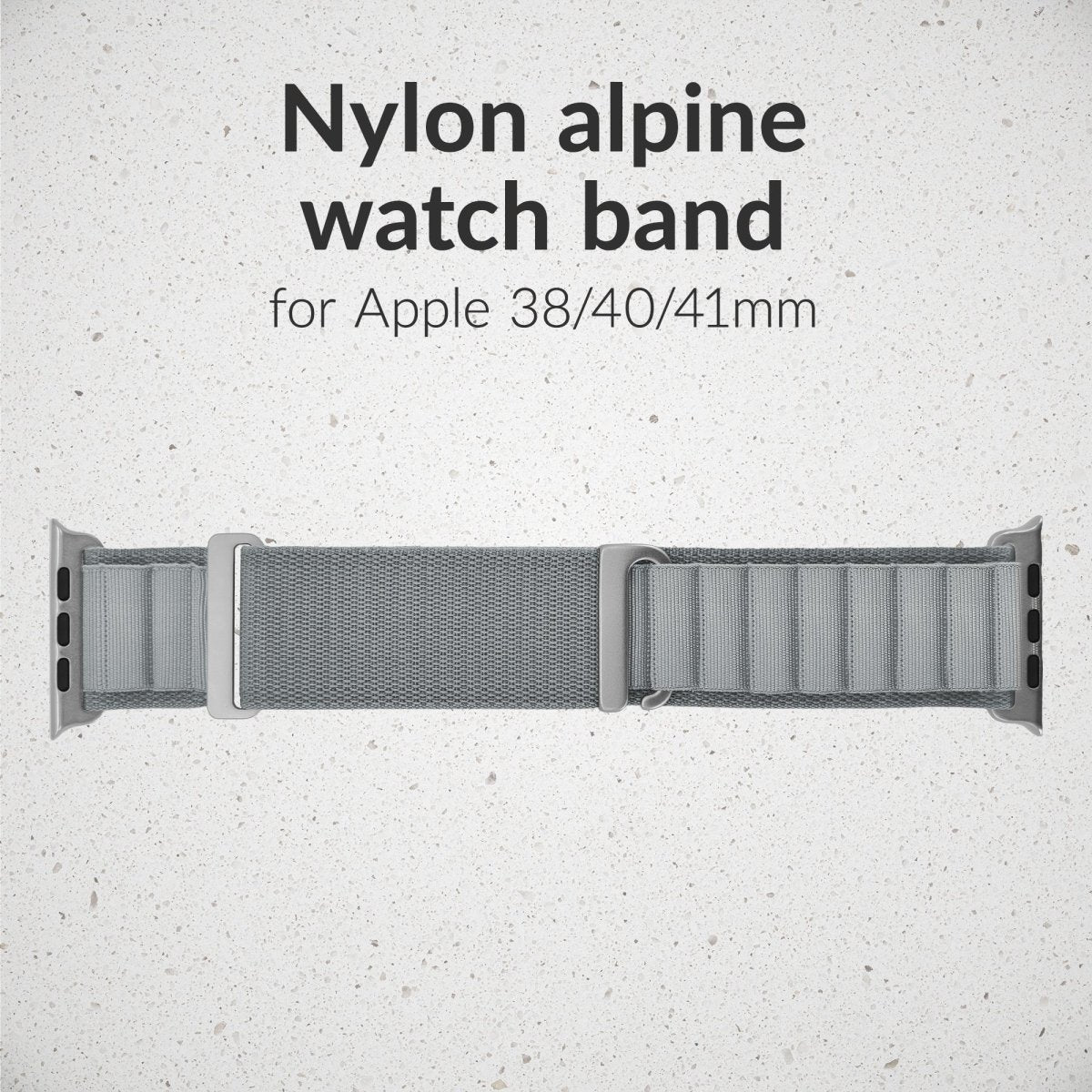 Mobilize Nylon Watch Band - Alpine - Titanium Connector - For Apple 38/40/41Mm - Light Grey - 123TelecomShop