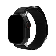 Mobilize Nylon Watch Band - Alpine - Titanium Connector - For Apple 42/44/45/49Mm - Black - 123TelecomShop