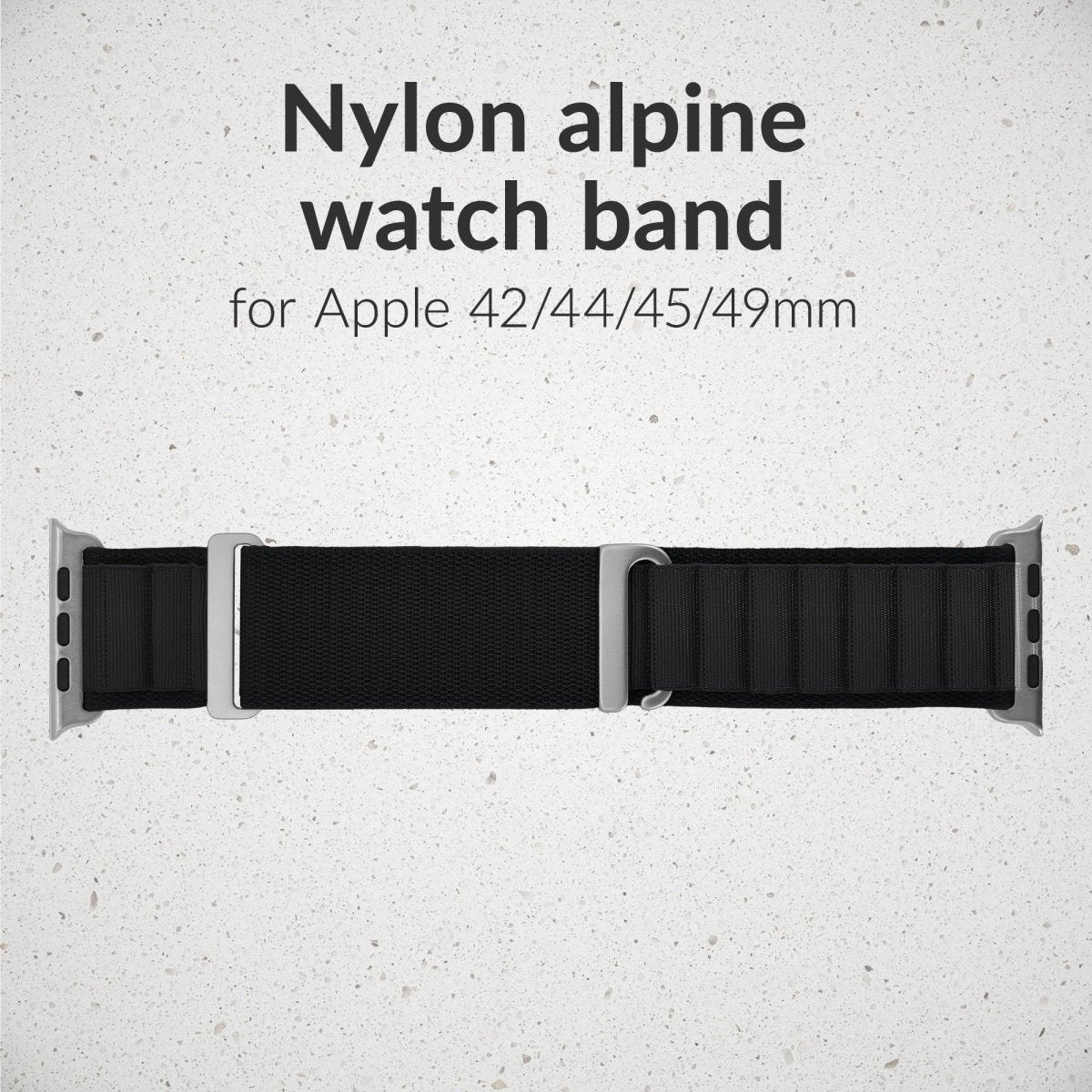 Mobilize Nylon Watch Band - Alpine - Titanium Connector - For Apple 42/44/45/49Mm - Black - 123TelecomShop