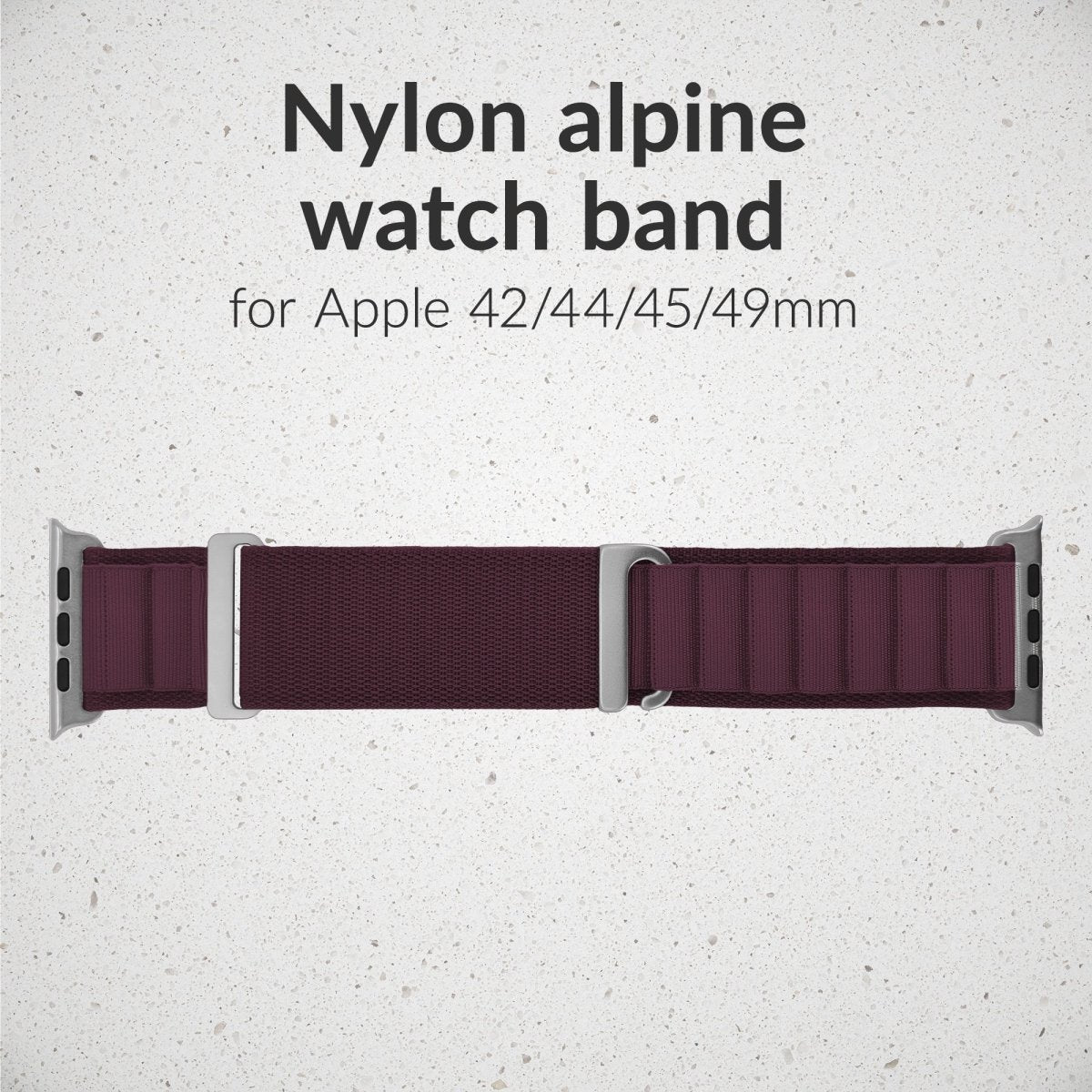 Mobilize Nylon Watch Band - Alpine - Titanium Connector - For Apple 42/44/45/49Mm - Bordeaux - 123TelecomShop