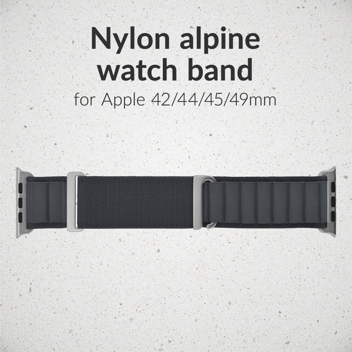 Mobilize Nylon Watch Band - Alpine - Titanium Connector - For Apple 42/44/45/49Mm - Dark Grey - 123TelecomShop