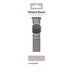 Mobilize Nylon Watch Band - Alpine - Titanium Connector - For Apple 42/44/45/49Mm - Light Grey - 123TelecomShop