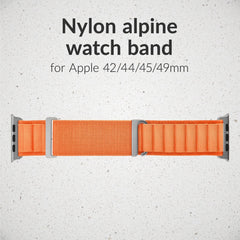 Mobilize Nylon Watch Band - Alpine - Titanium Connector - For Apple 42/44/45/49Mm - Orange - 123TelecomShop