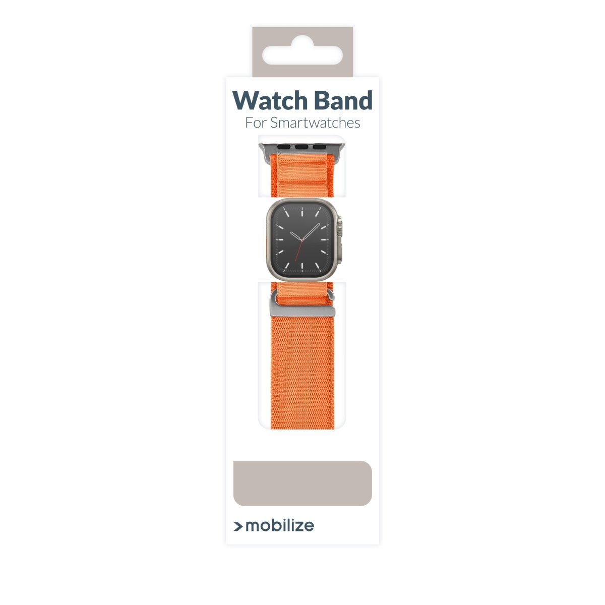 Mobilize Nylon Watch Band - Alpine - Titanium Connector - For Apple 42/44/45/49Mm - Orange - 123TelecomShop