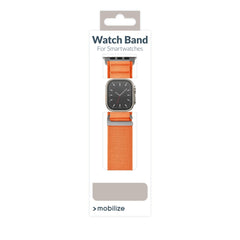 Mobilize Nylon Watch Band - Alpine - Titanium Connector - For Apple 42/44/45/49Mm - Orange - 123TelecomShop