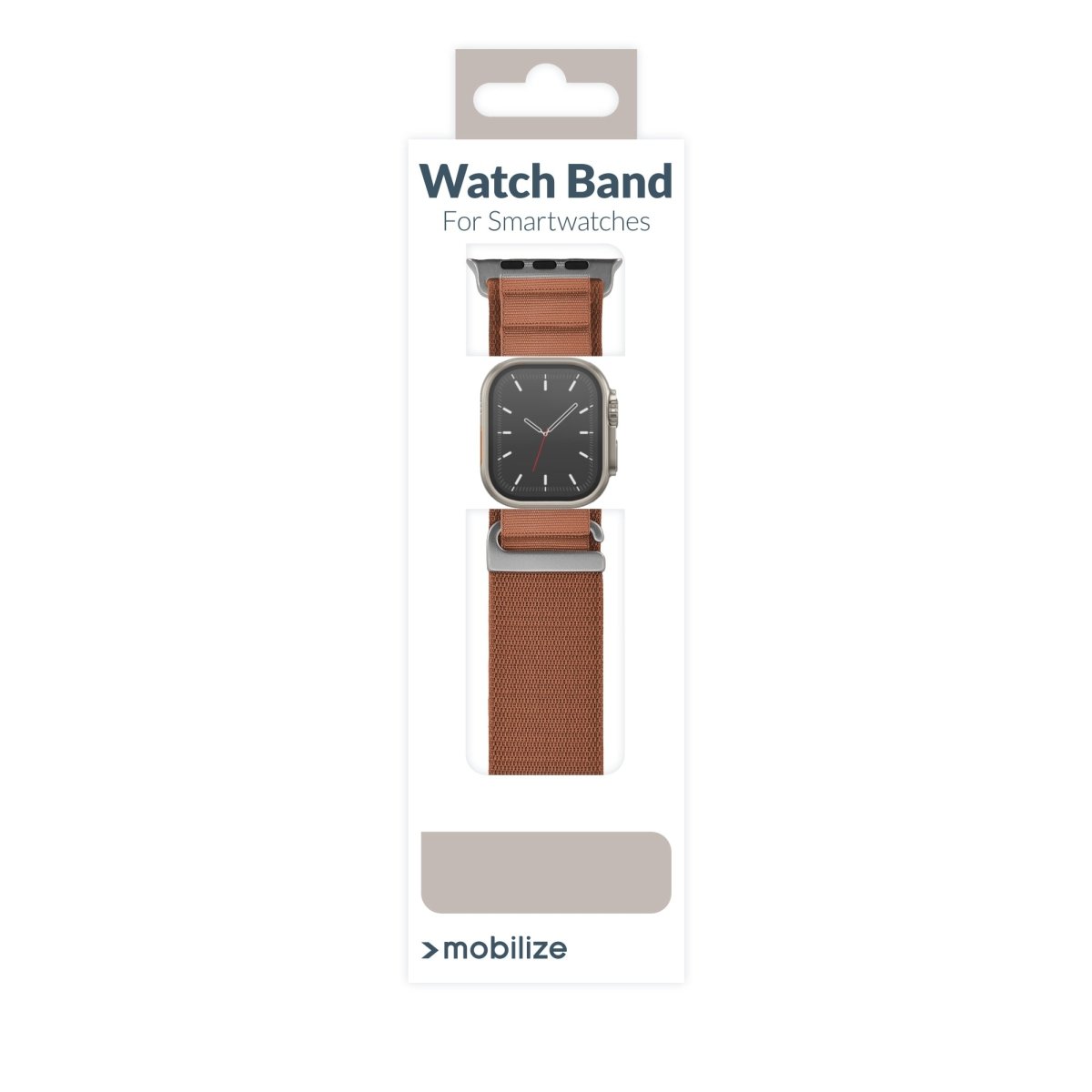 Mobilize Nylon Watch Band - Alpine - Titanium Connector - For Apple 42/44/45/49Mm - Terracotta - 123TelecomShop