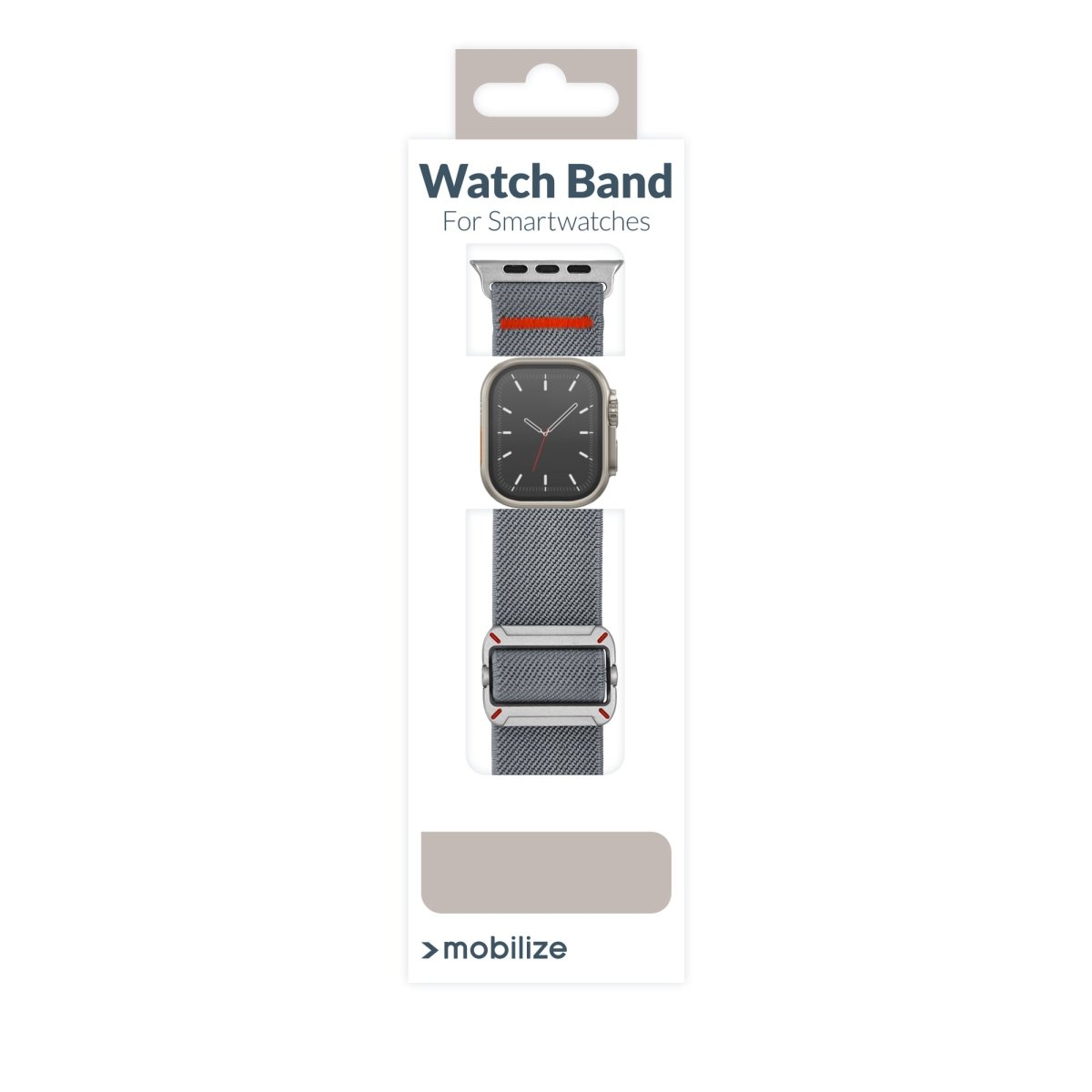 Mobilize Nylon Watch Band - Elastic - For Apple 42/44/45/49Mmm - Grey - 123TelecomShop