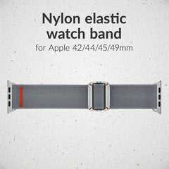 Mobilize Nylon Watch Band - Elastic - For Apple 42/44/45/49Mmm - Grey - 123TelecomShop