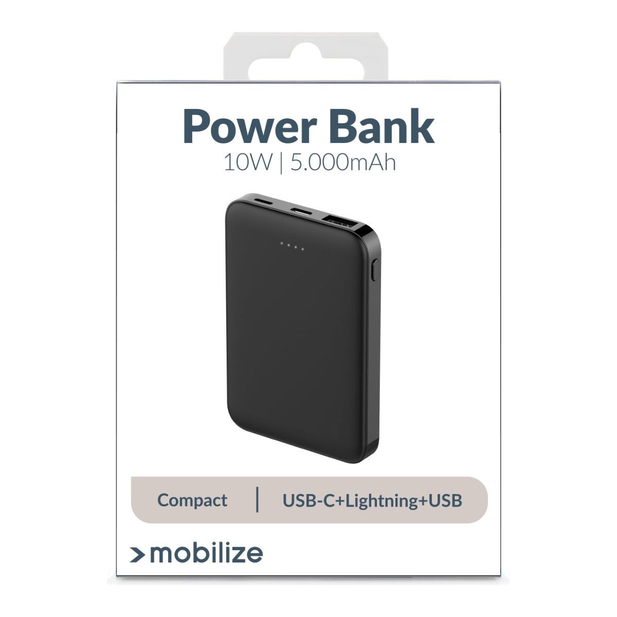 Mobilize Power Bank 5000Mah 15W Black - 123TelecomShop