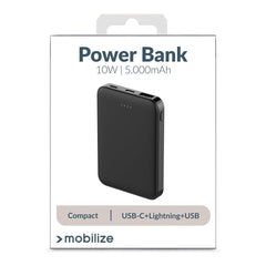 Mobilize Power Bank 5000Mah 15W Black - 123TelecomShop