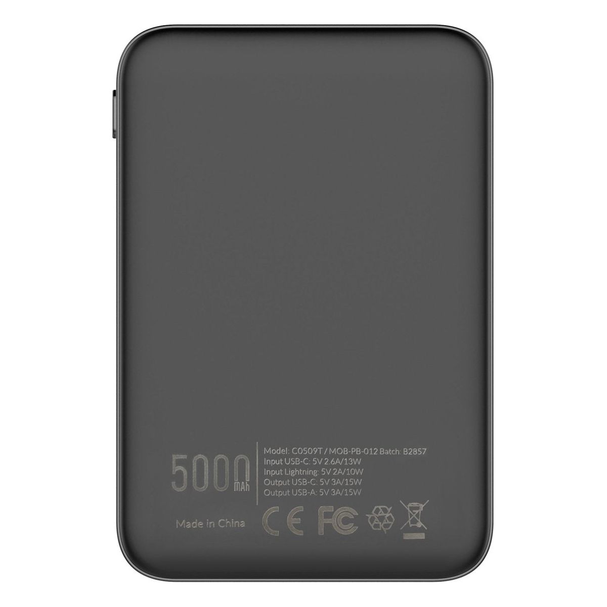 Mobilize Power Bank 5000Mah 15W Black - 123TelecomShop