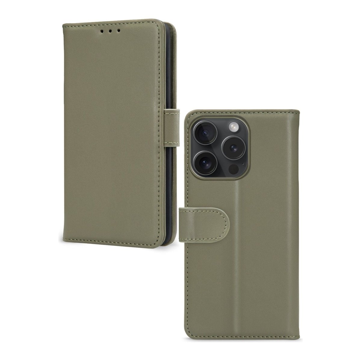 Mobilize Premium Gelly Wallet Book Case Apple Iphone 15 Pro Green - 123TelecomShop