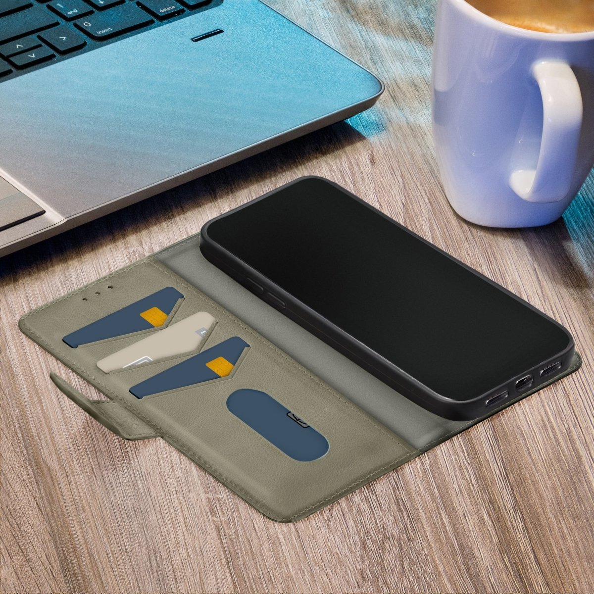 Mobilize Premium Gelly Wallet Book Case Apple Iphone 15 Pro Max Green - 123TelecomShop