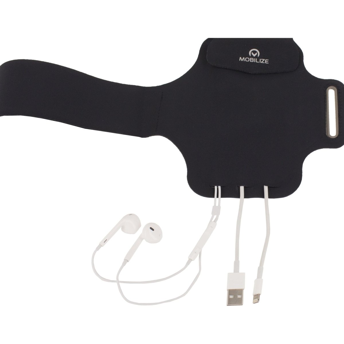 Mobilize Premium Universal Lycra Arm Strap 5" Black - 123TelecomShop