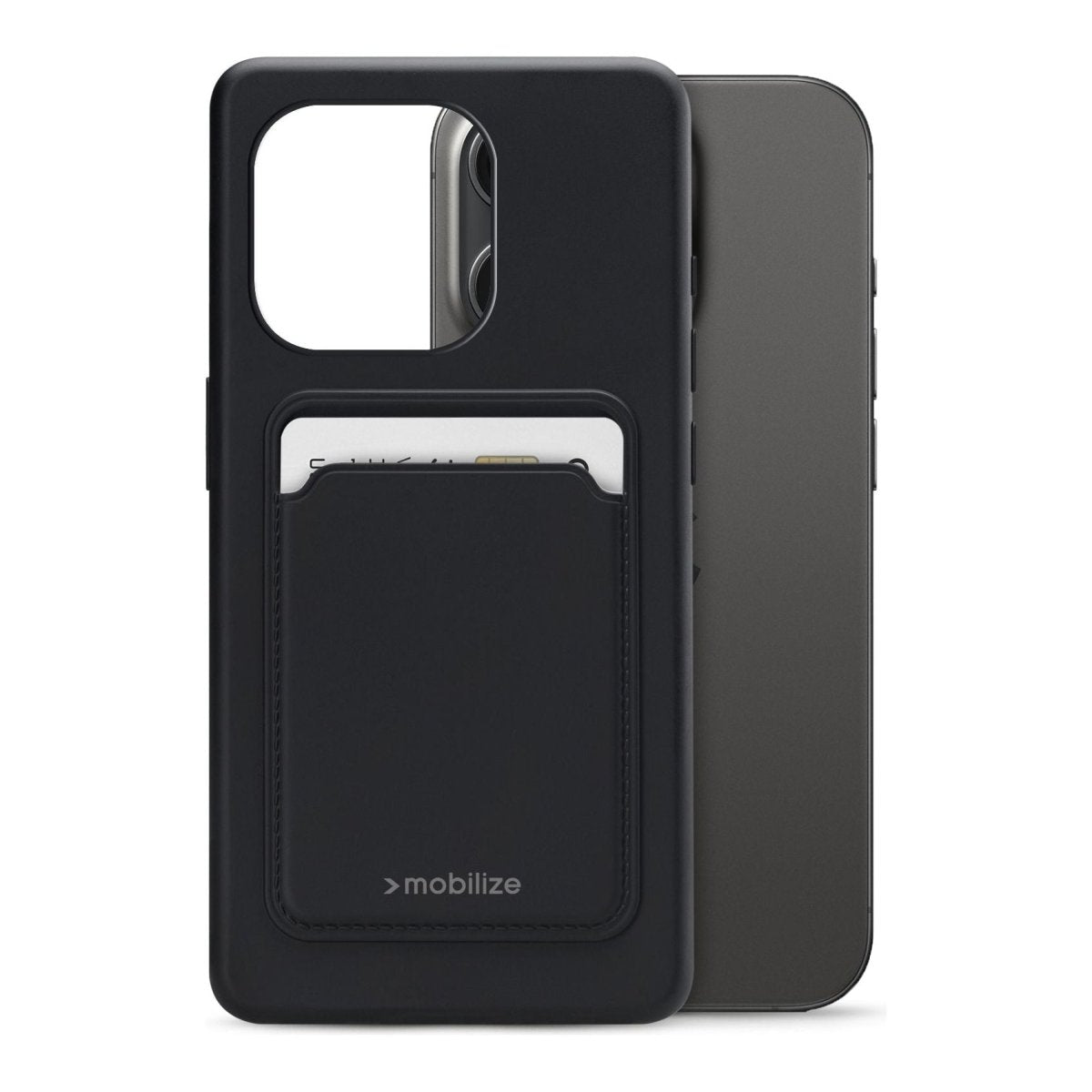 Mobilize Rubber Gelly Card Case Apple Iphone 15 Pro Matt Black - 123TelecomShop