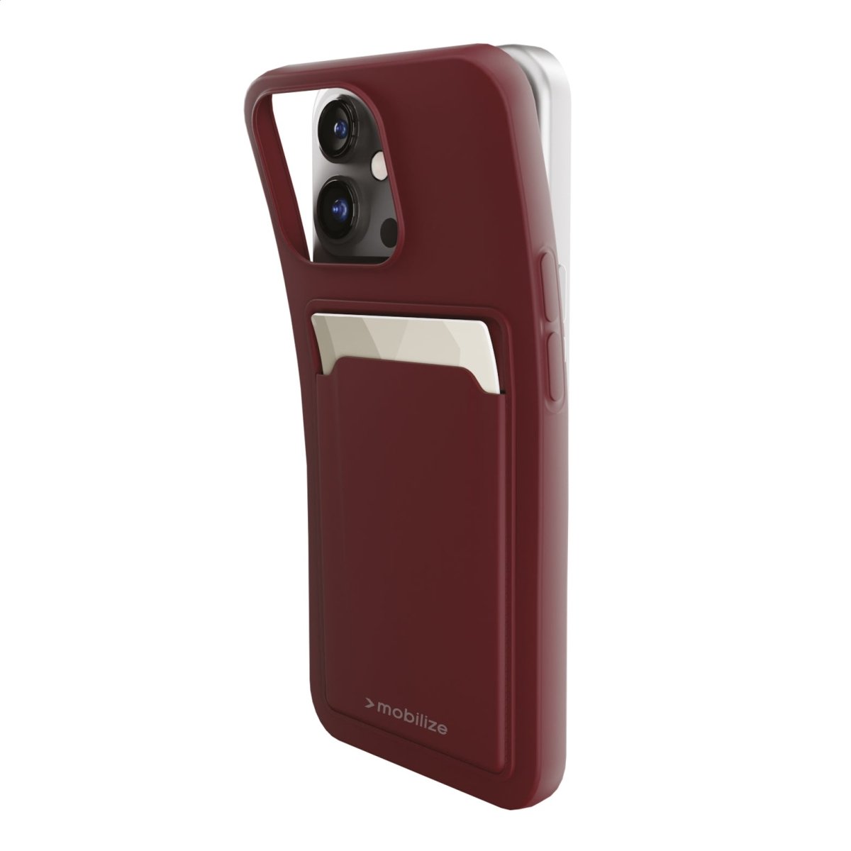 Mobilize Rubber Gelly Card Case Apple Iphone 15 Pro Matt Bordeaux - 123TelecomShop
