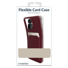 Mobilize Rubber Gelly Card Case Apple Iphone 15 Pro Max Matt Bordeaux - 123TelecomShop