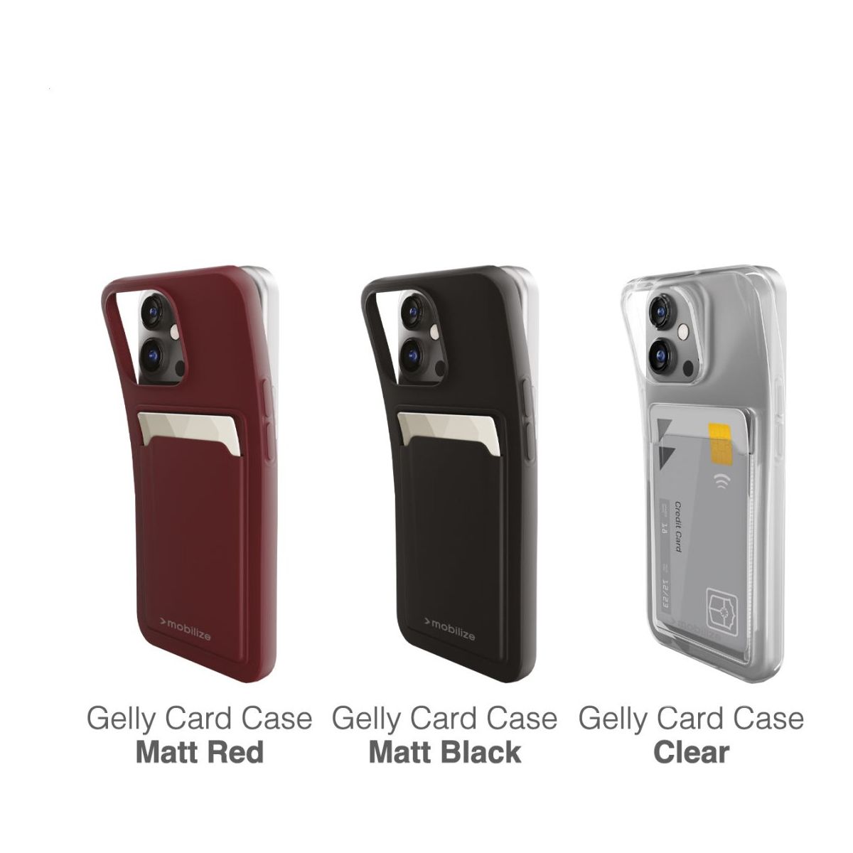 Mobilize Rubber Gelly Card Case Apple Iphone 15 Pro Max Matt Bordeaux - 123TelecomShop