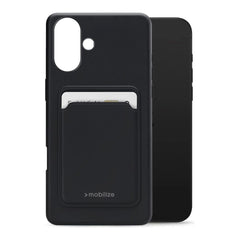 Mobilize Rubber Gelly Card Case Apple Iphone 16 Plus Matt Black - 123TelecomShop