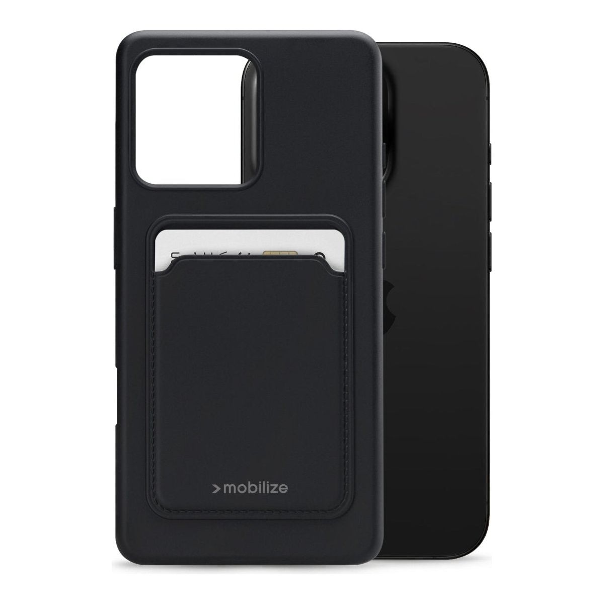 Mobilize Rubber Gelly Card Case Apple Iphone 16 Pro Matt Black - 123TelecomShop