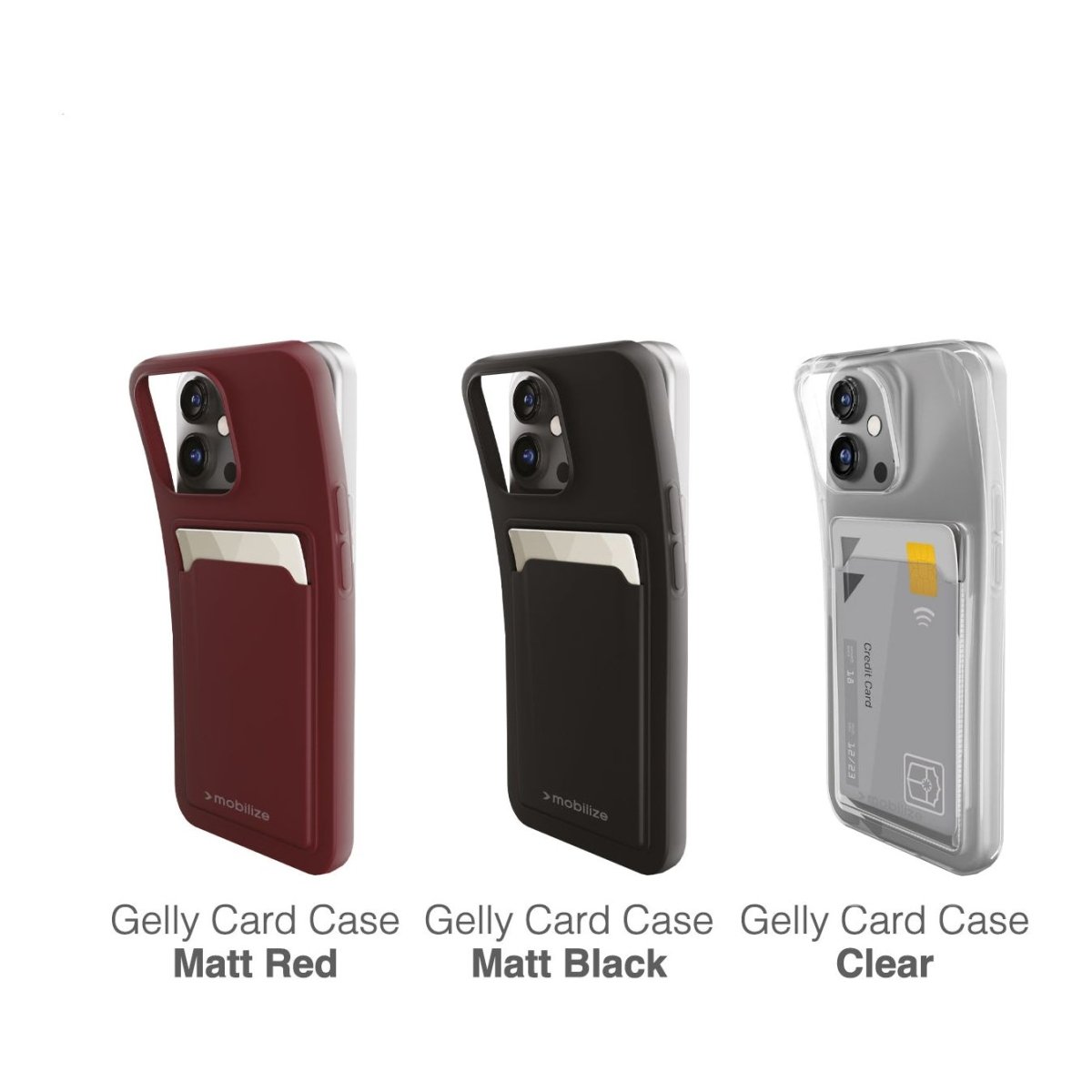 Mobilize Rubber Gelly Card Case Apple Iphone 16E Matt Black - 123TelecomShop