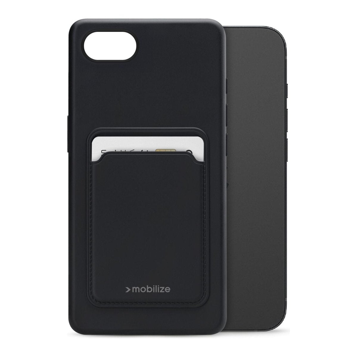Mobilize Rubber Gelly Card Case Apple Iphone 16E Matt Black - 123TelecomShop