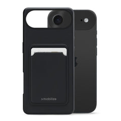 Mobilize Rubber Gelly Card Case Apple Iphone 17 Air Matt Black - 123TelecomShop