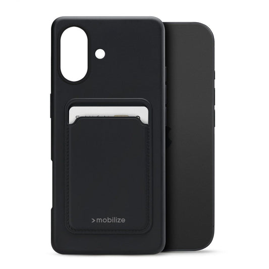 Mobilize Rubber Gelly Card Case Apple Iphone 17 Matt Black - 123TelecomShop