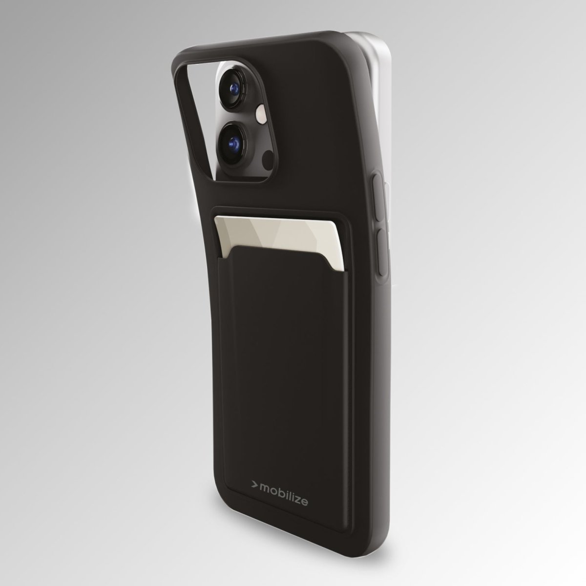 Mobilize Rubber Gelly Card Case Apple Iphone 17 Pro Matt Black - 123TelecomShop
