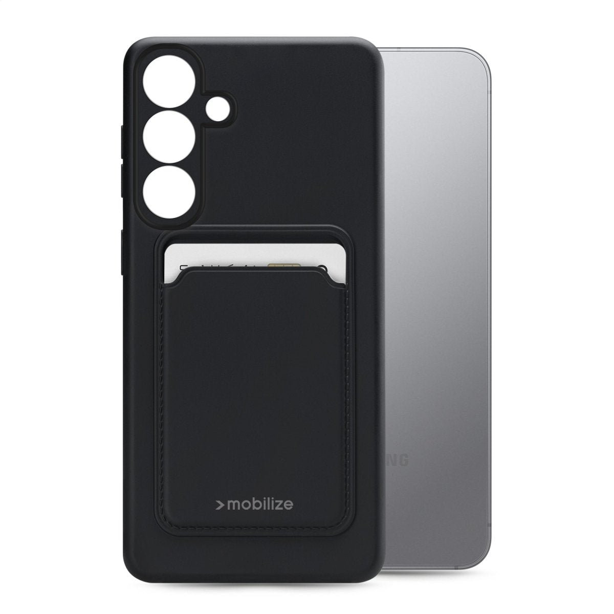 Mobilize Rubber Gelly Card Case Samsung Galaxy S25+ 5G Matt Black - 123TelecomShop