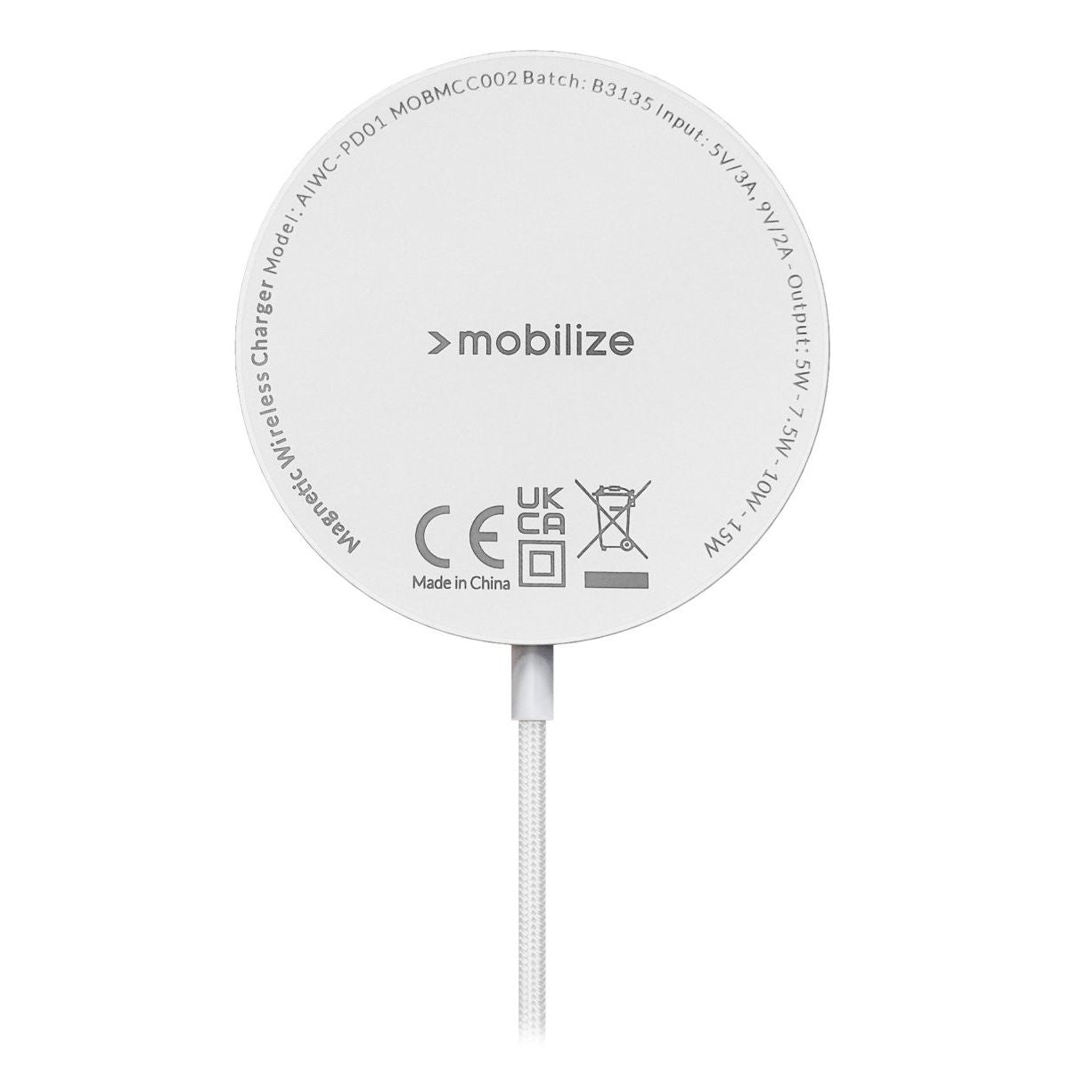 Mobilize Strong Magnetic Wireless Charger Magsafe Compatible 15W White - Acrylic - 123TelecomShop