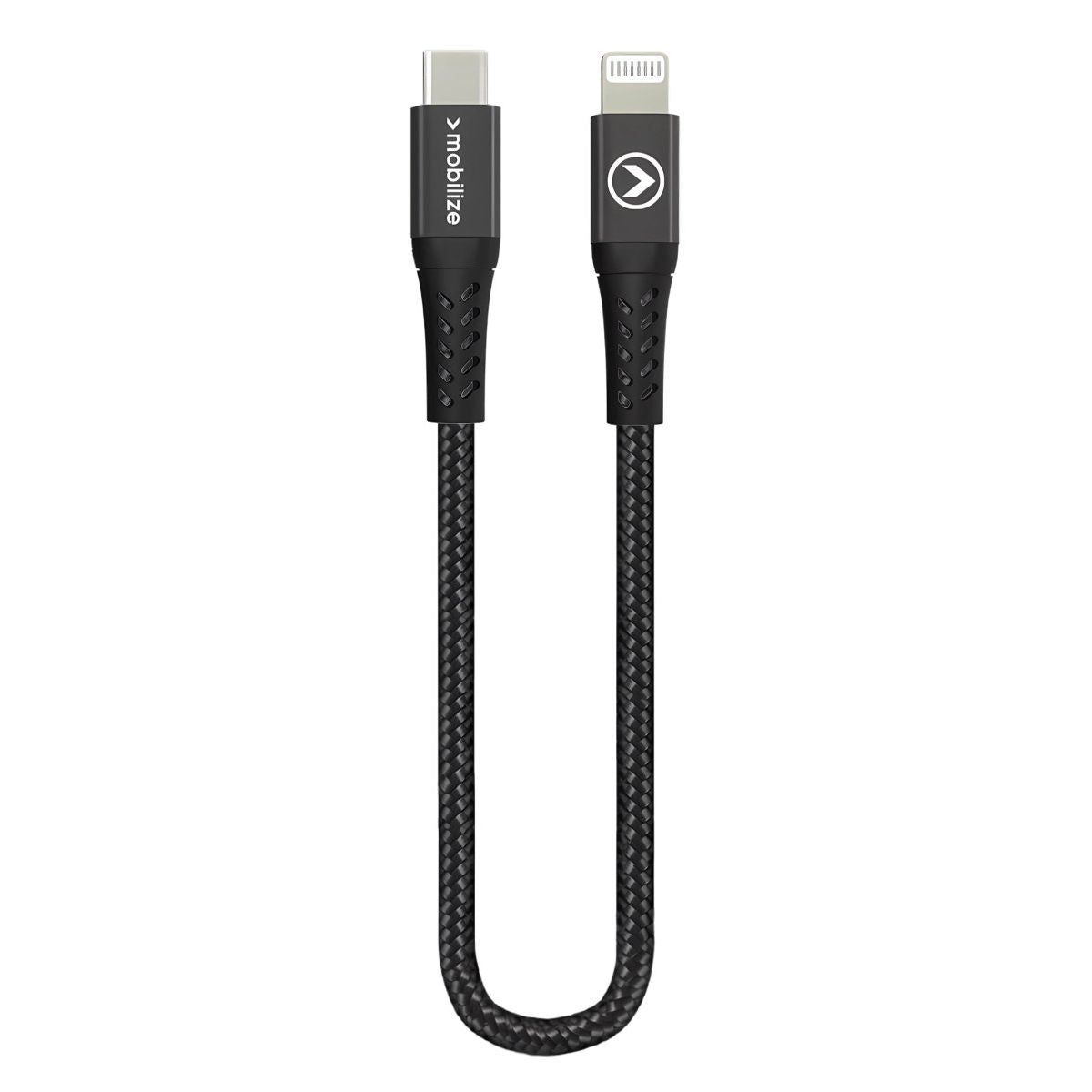 Mobilize Strong Nylon Cable Usb-C To Mfi Lightning 20Cm. 60W Black - 123TelecomShop