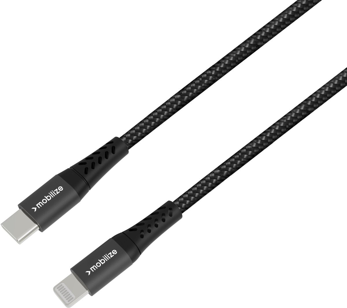 Mobilize Strong Nylon Cable Usb-C To Mfi Lightning 20Cm. 60W Black - 123TelecomShop