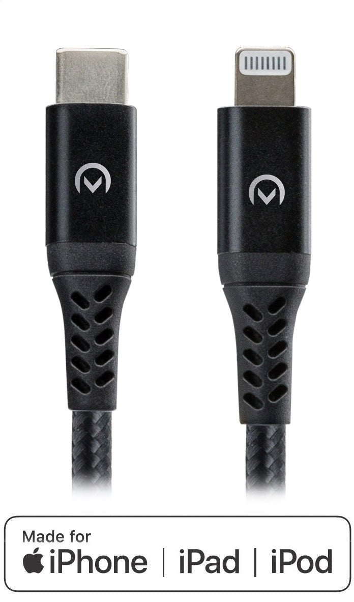 Mobilize Strong Nylon Cable Usb-C To Mfi Lightning 2M. 60W Black - 123TelecomShop