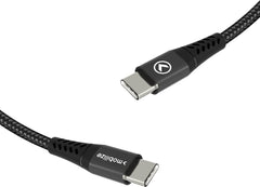 Mobilize Strong Nylon Cable Usb-C To Usb-C 20Cm. 100W Black - 123TelecomShop