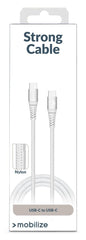 Mobilize Strong Nylon Cable Usb-C To Usb-C 2M. 100W White - 123TelecomShop