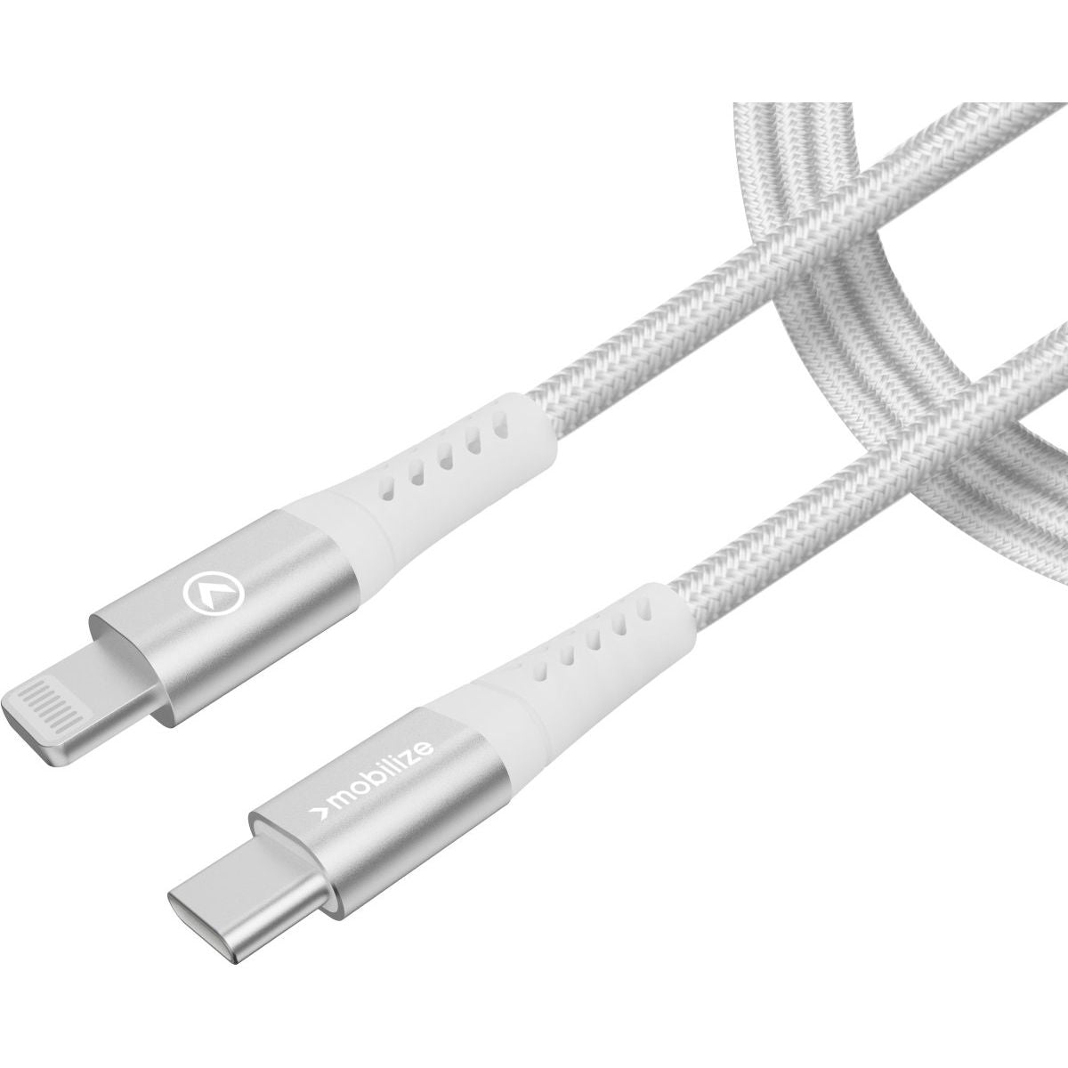 Mobilize Strong Nylon Cable Usb-C To Usb-C 2M. 60W White (Bulk) - 123TelecomShop