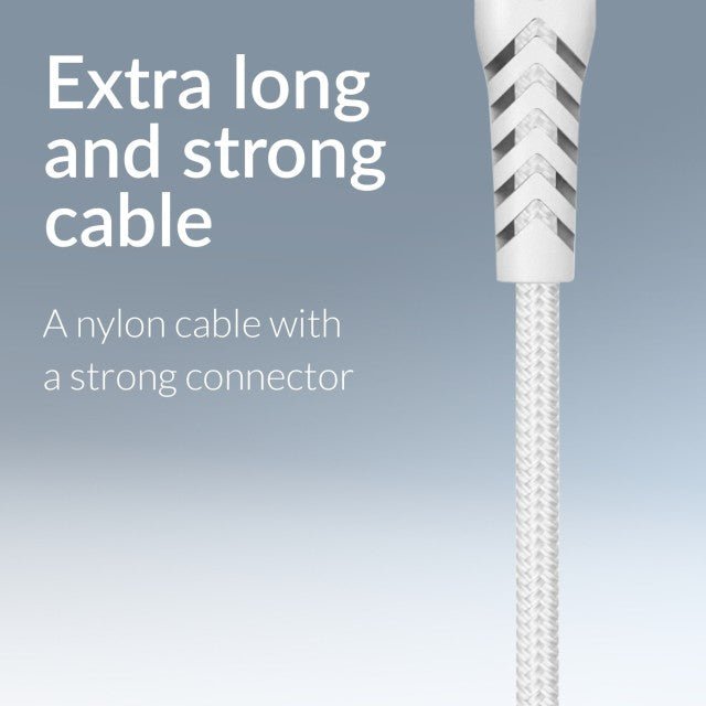 Mobilize Strong Nylon Cable Usb-C To Usb-C 2M. 60W White (Bulk) - 123TelecomShop